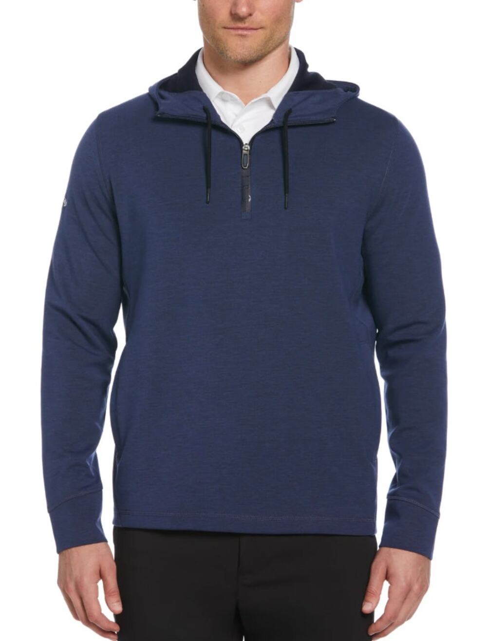 Callaway Mens Aquapel Quarter Zip Golf Hoodie Medium Navy Blue Sweatshirt NWT